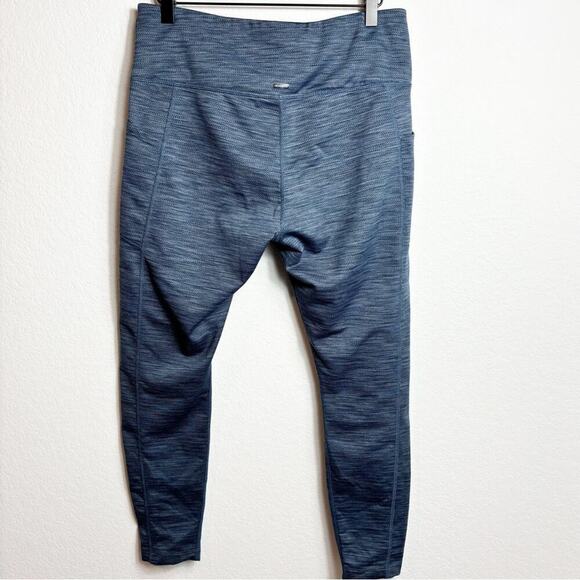 MONDETTA PERFORMANCE LUXURY WOMEN BLUE ATHLETIC WORKING OUT LEGGINGS WITH POCKET - Picture 2 of 7